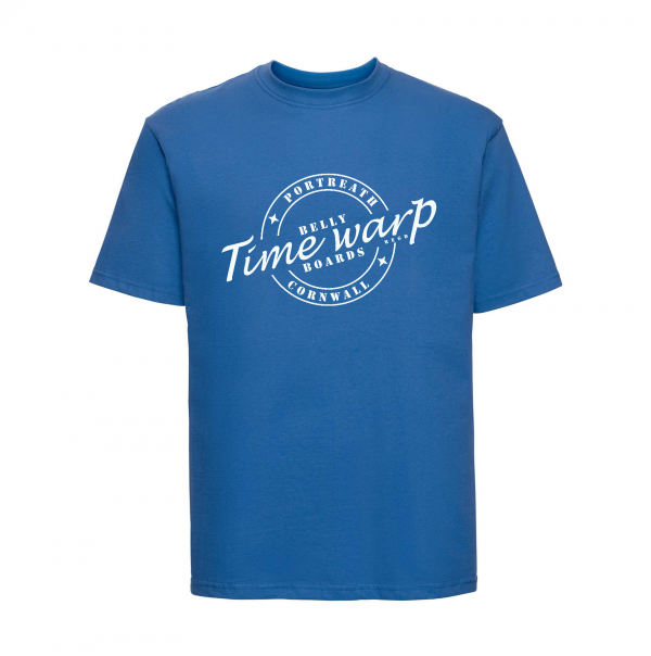 timewarp bellyboards azure blue teeshirt
