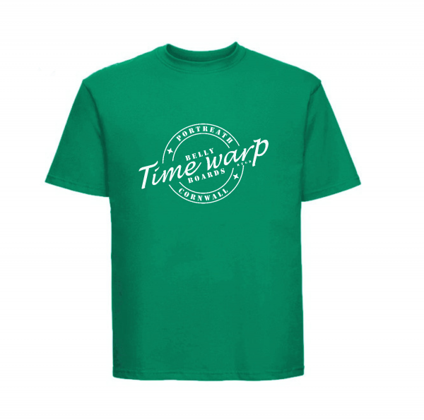 timewarp bellyboards sea green teeshirt